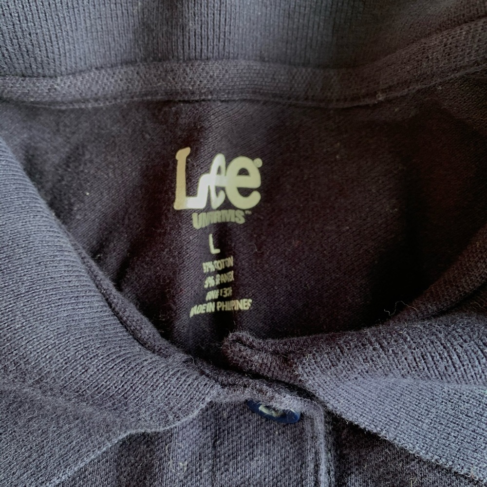 Dark blue collared shirt